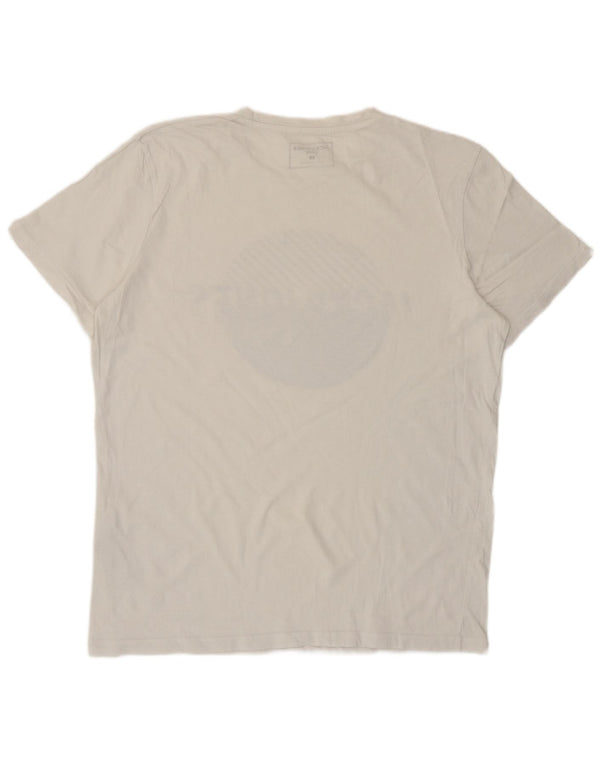 Jack & Jones Herre grafisk T-shirt Top Stor hvid bomuld