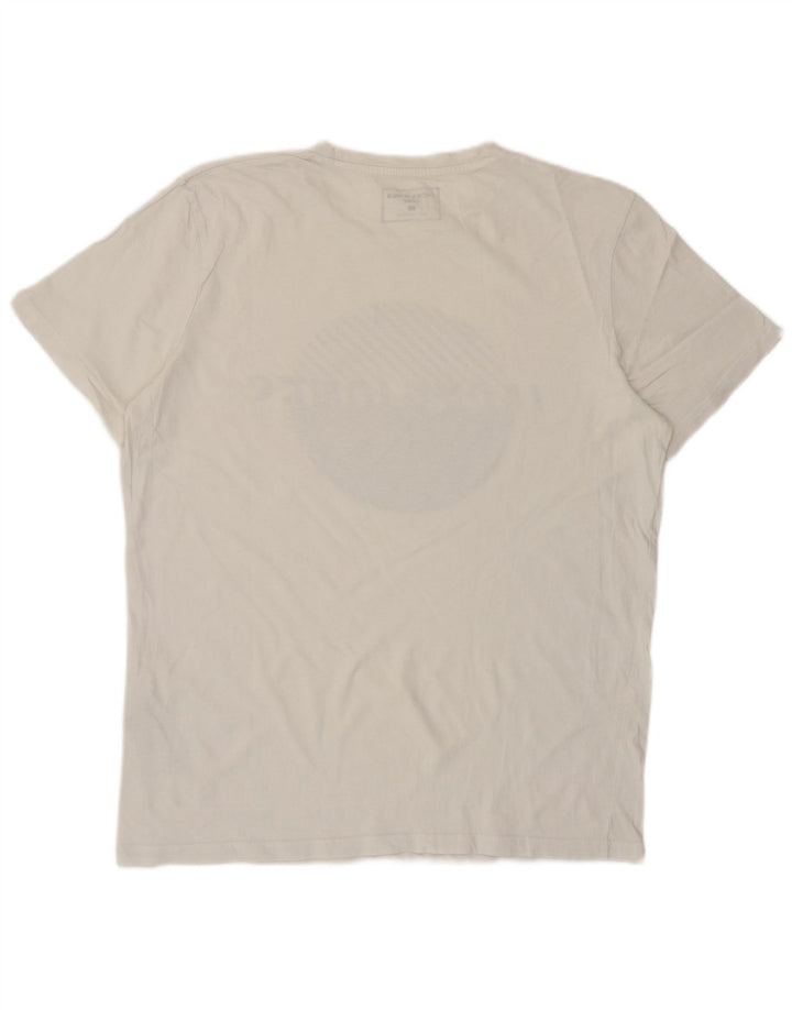 Jack & Jones Herre grafisk T-shirt Top Stor hvid bomuld