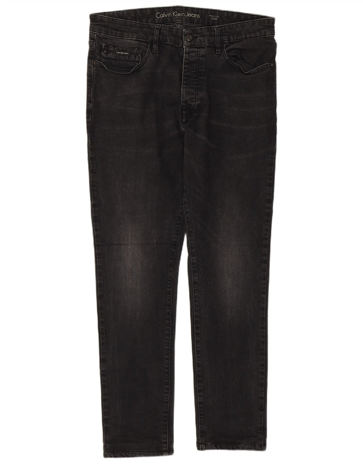 Calvin Klein Herre Tapered Jeans W33 L29 Grå Bomuld