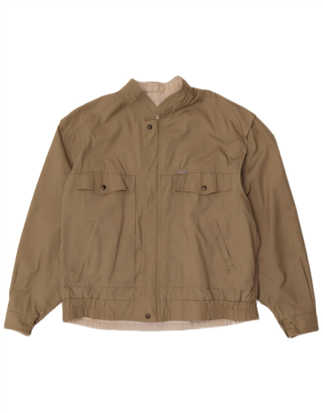 Faciba Herre Vendbar Bomber Jacket IT 54 2X Khaki Polyester