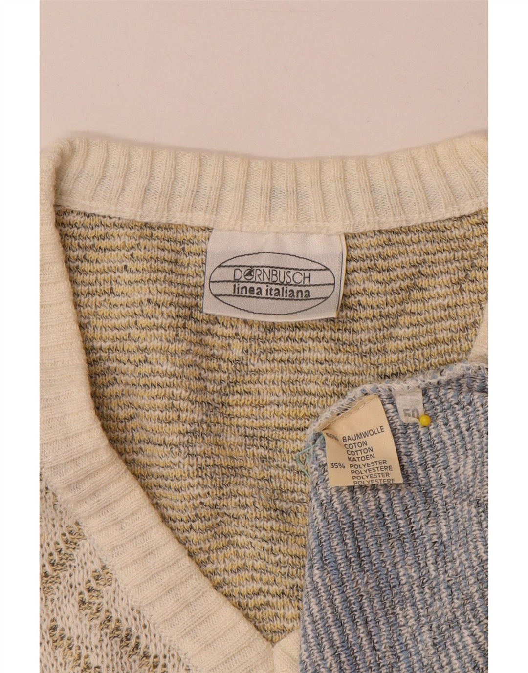 Dornbusch Herre V-hals sweater IT 50 Medium Flerfarvet Geometrisk