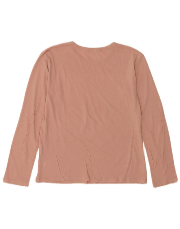 Benetton Girls Graphic Top Long Sleeve 11-12 Years 2XL Pink Cotton