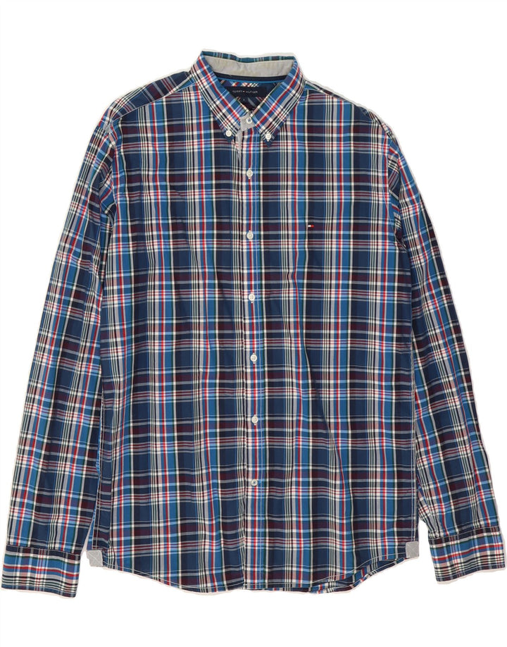 LEVI'S Mens Vintage Fit Shirt Large Navy Blue Check Cotton Vintage Levi's and Second-Hand Levi's from Messina Hembry 