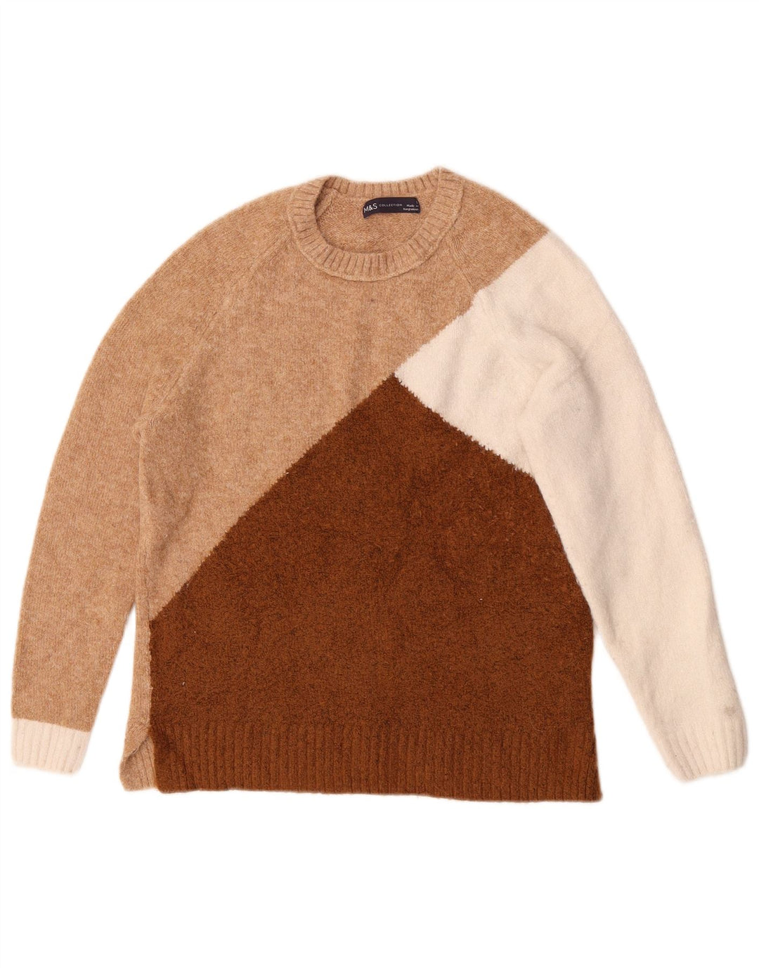 Marks & Spencer Dame sweater med rund hals DK 10 Lille Brun