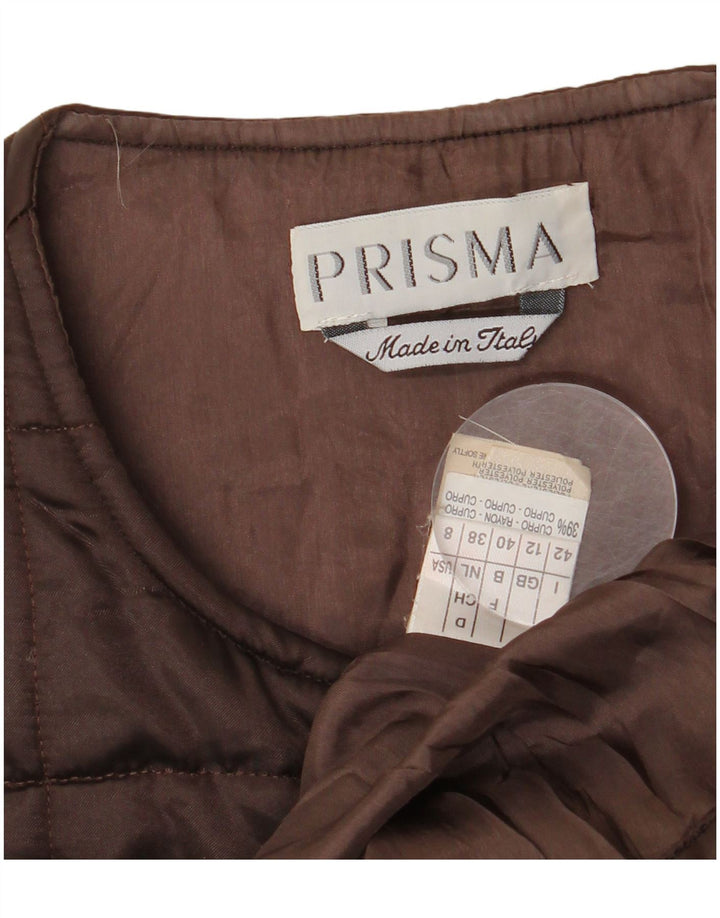 Prisma Womens Polstret Gilet UK 12 Medium Brown Acetate