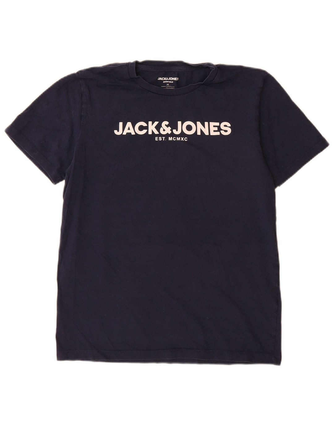 Jack & Jones Herre grafisk T-shirt Top Medium Marineblå Bomuld