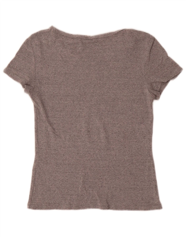 Levi's Dame T-Shirt Top UK 8 Små Grå Flecked