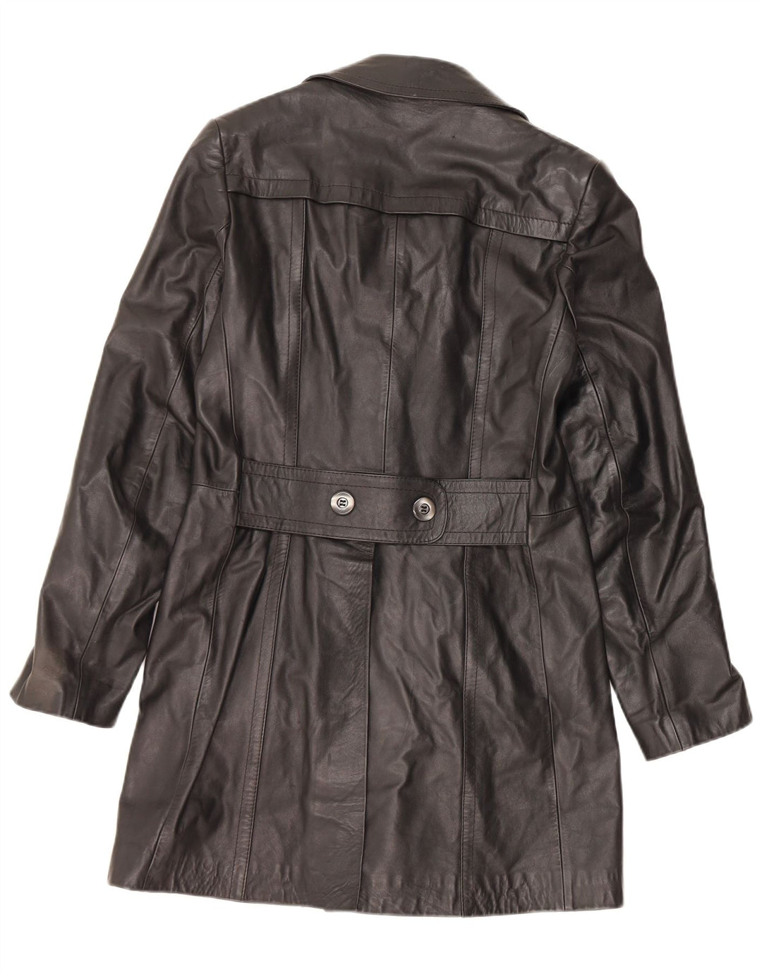 VINTAGE Læderfrakke til mænd IT 48 Medium Sort Læder