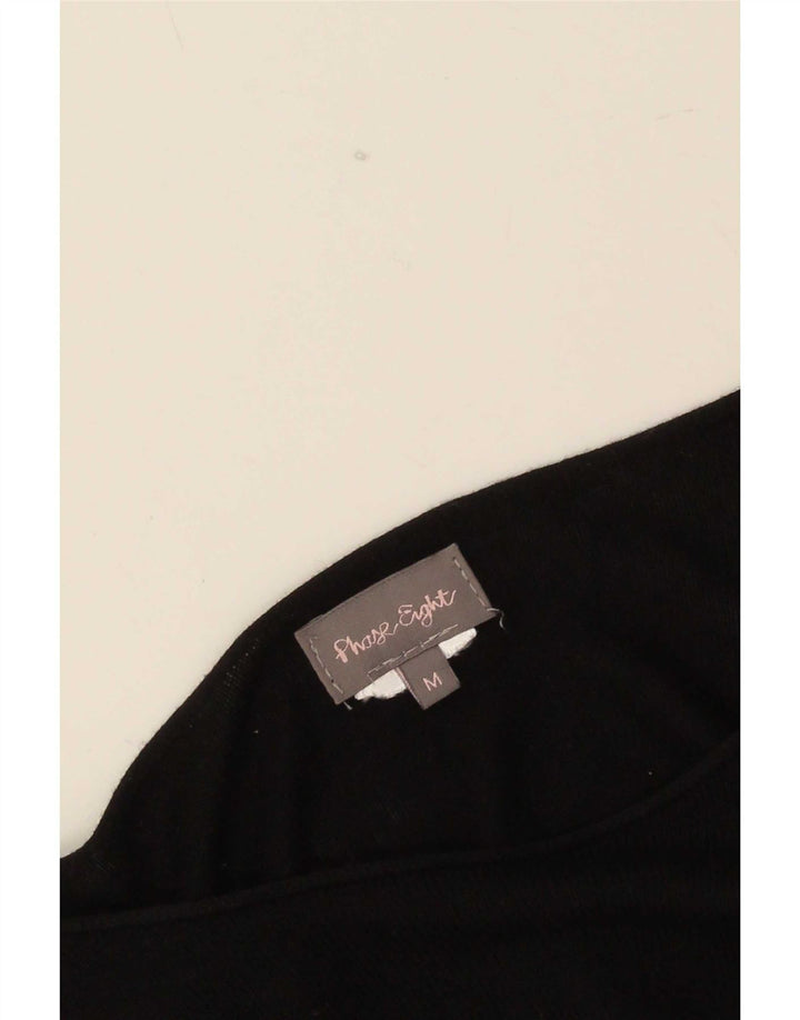 Phase Eight Dame 3/4-ærmet Batwing Bluse Top UK 12 Medium Black
