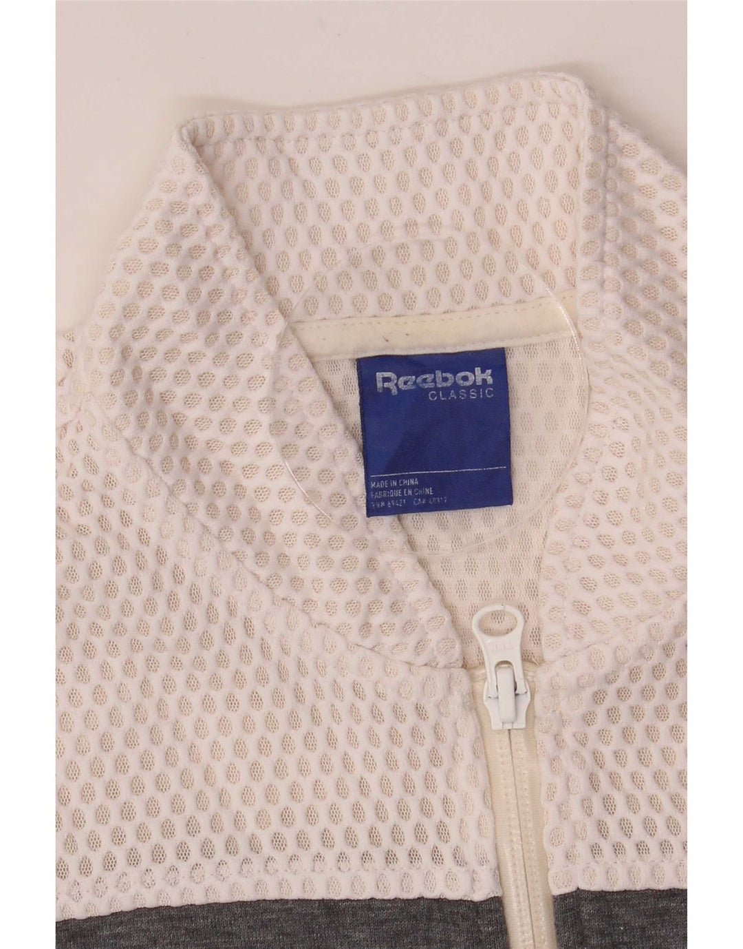Reebok træningsdragt topjakke til kvinder UK 4/6 XS Hvid Colourblock Polyester