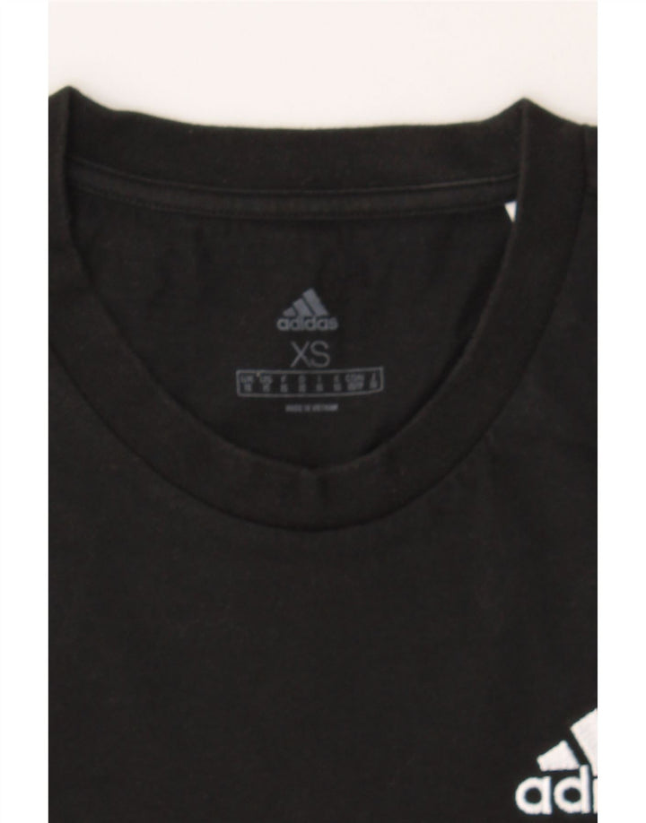 ADIDAS Mens T-Shirt Top XS Black Cotton Vintage Adidas and Second-Hand Adidas from Messina Hembry 