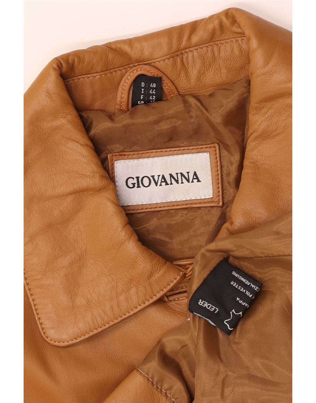 Dame læderjakke UK 14 Large Beige