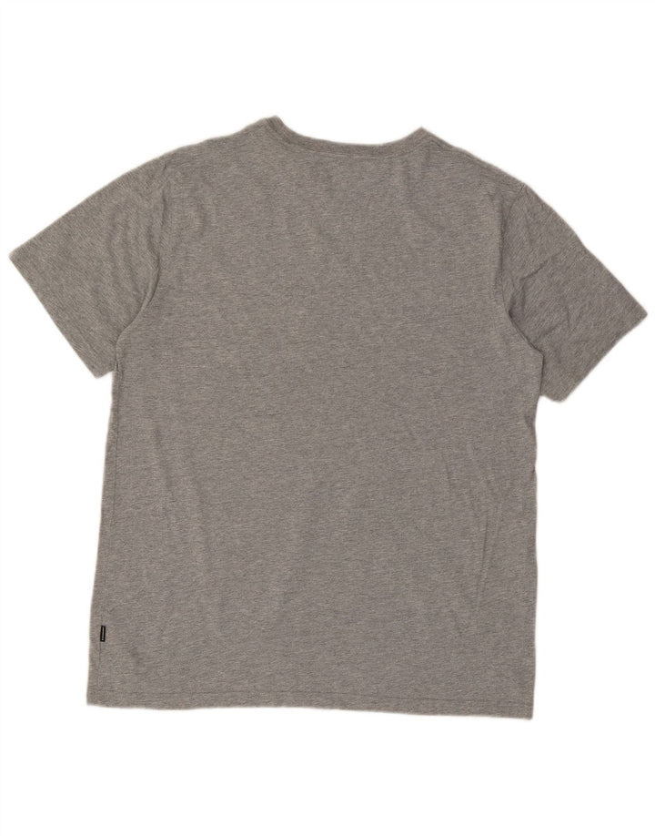 Converse Grafisk T-shirt top til mænd, stor grå bomuld