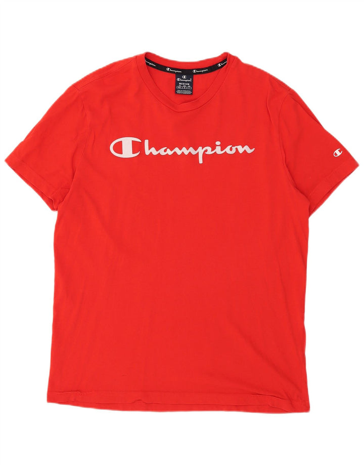 CHAMPION Herre grafisk T-shirt Top Medium Rød
