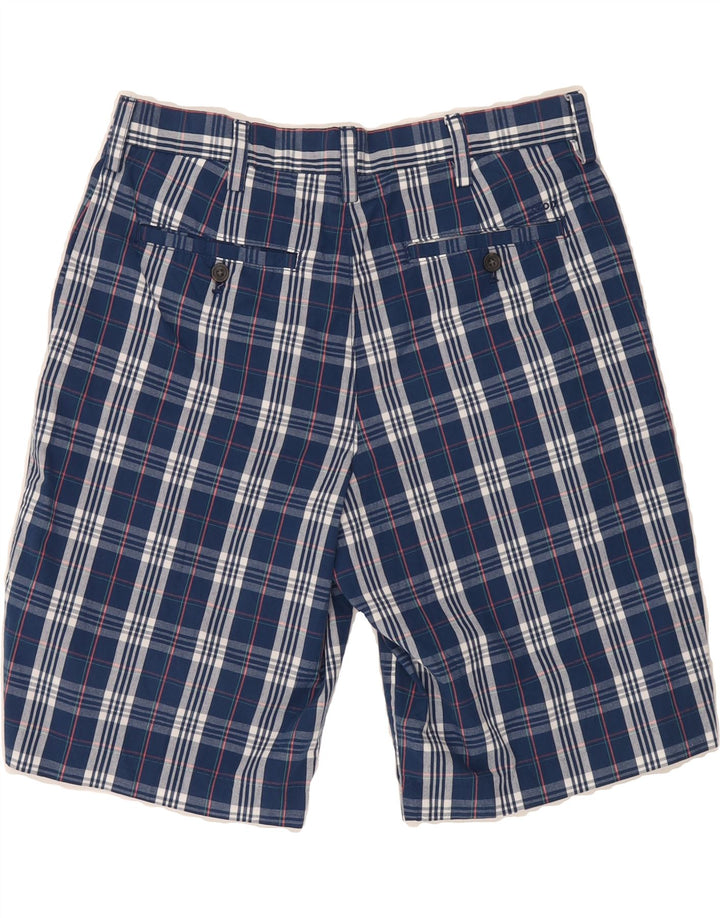IZOD Mens Chino Shorts W33 Medium  Blue Check Vintage Izod and Second-Hand Izod from Messina Hembry 
