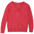 Marks & Spencer Dame V-hals sweater UK 8 Small Pink Acryl