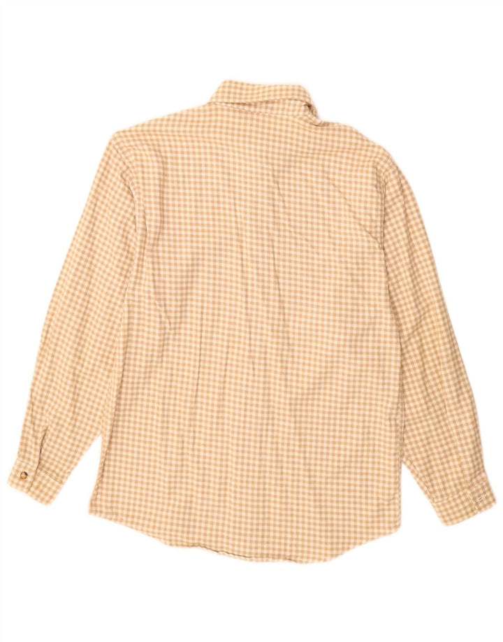 Benetton herre flannel skjorte lille beige Gingham