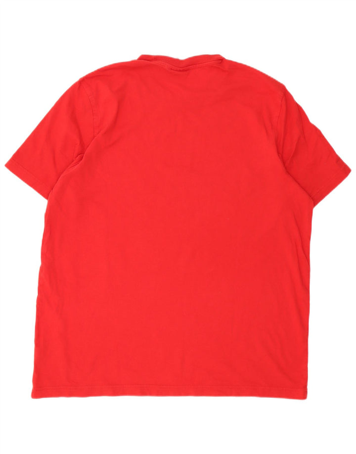 Adidas Herre Regular Graphic T-Shirt Top Stor Rød