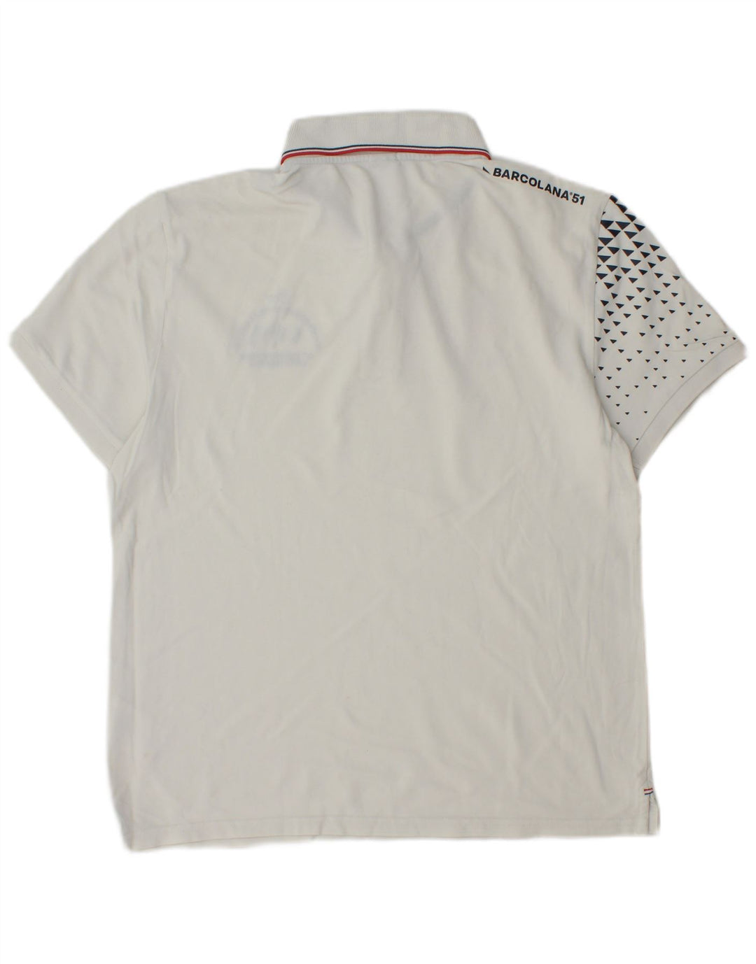 North Sails Herre Grafisk Regular Fit Polo Shirt Stor hvid plettet bomuld