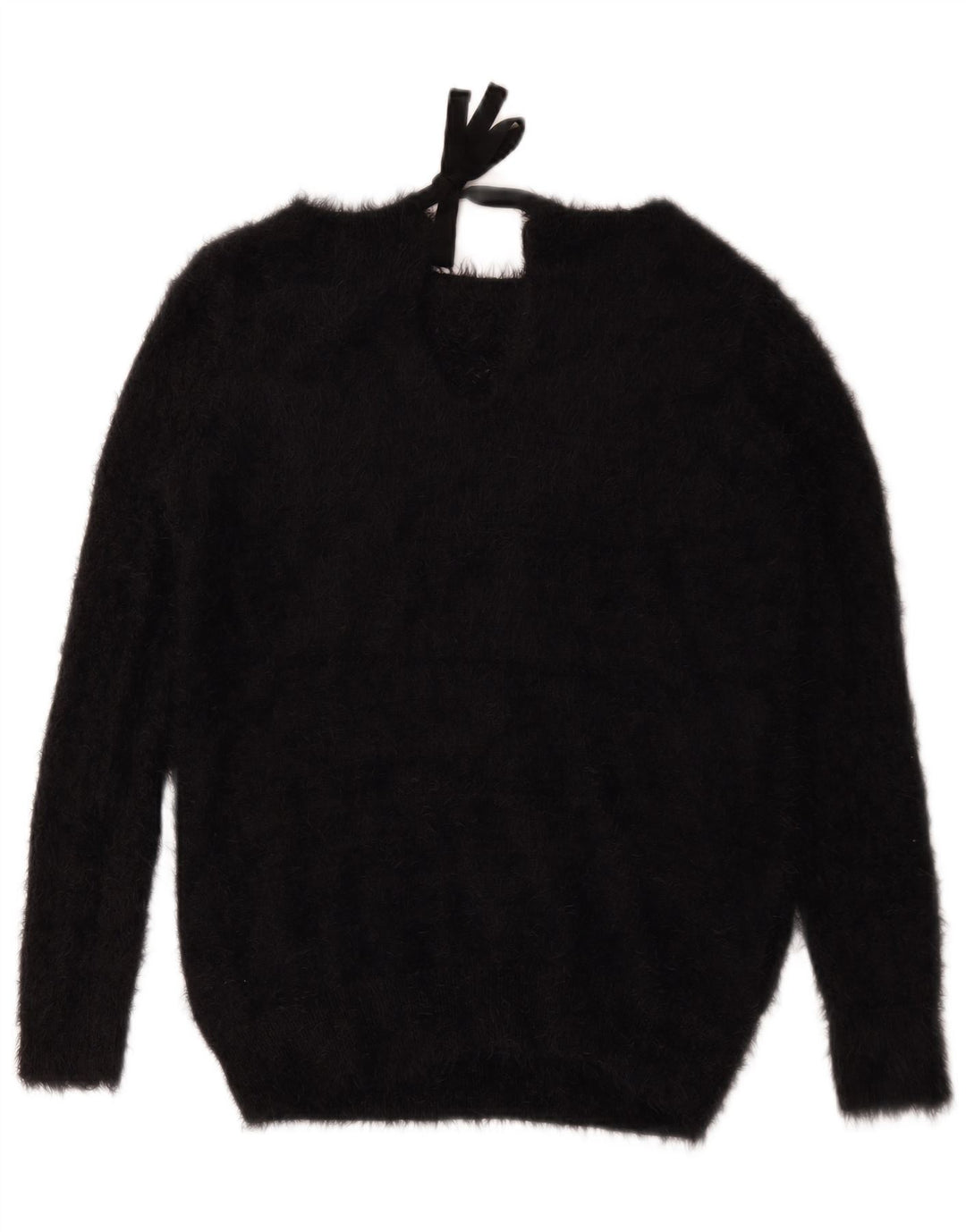 Oasis Dame Boat Neck Jumper Sweater UK 10 Small Black Polyamide