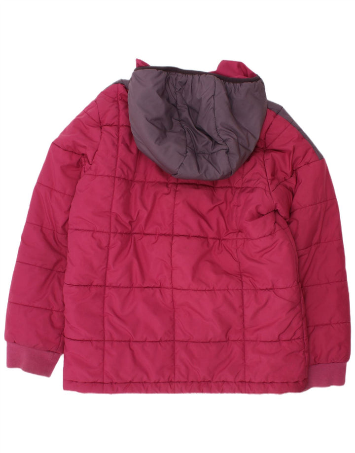 Adidas drenge hættepolstret jakke 9-10 år Pink Colourblock Polyester