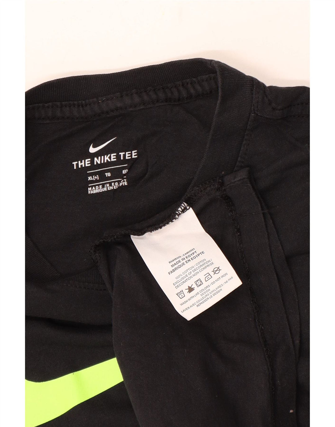 NIKE Grafisk T-shirt top til kvinder UK 18 XL Sort bomuld