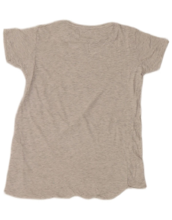 Zara Pige T-Shirt Top 7-8 år Grå Flecked Bomuld
