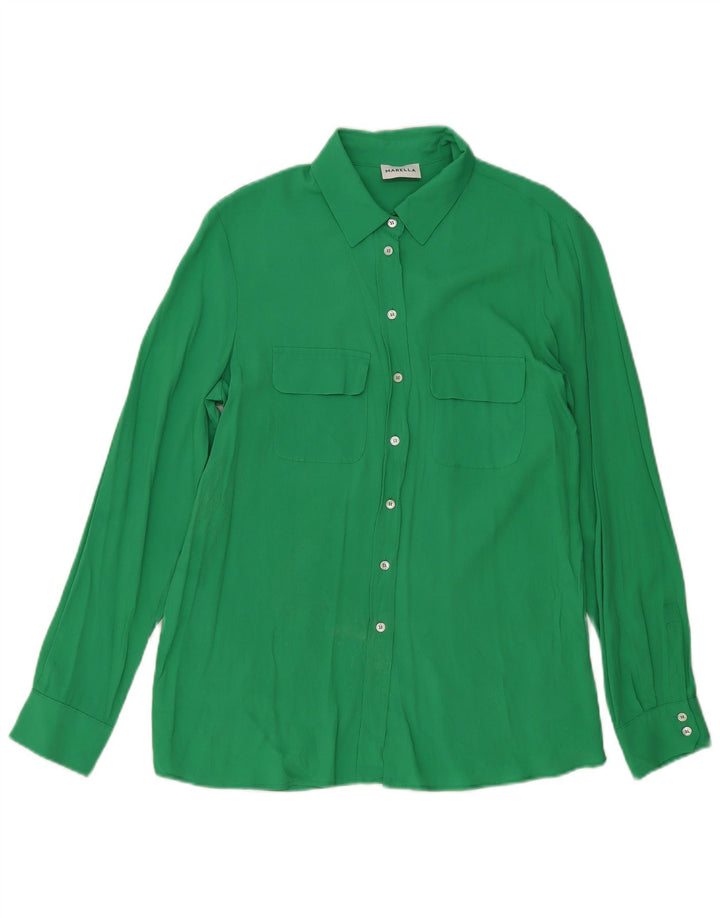 Marella Dame Skjorte Bluse UK 16 Large Green