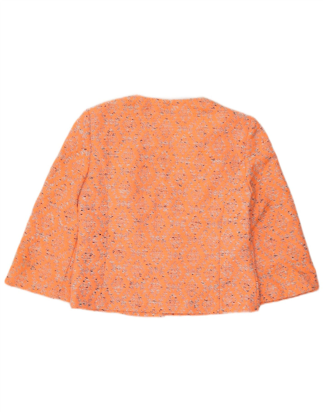 Marks & Spencer Dame 3/4 ærmet Bolero Jacket UK 10 Small Orange Ikat