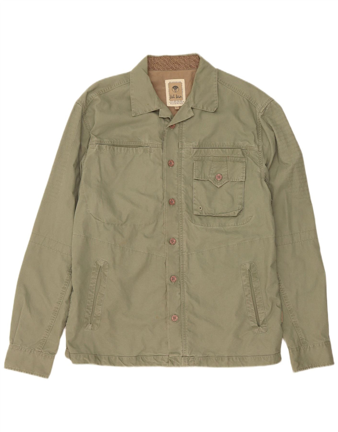 Fat Face Herre Utility Jacket UK 38 Medium Khaki Cotton