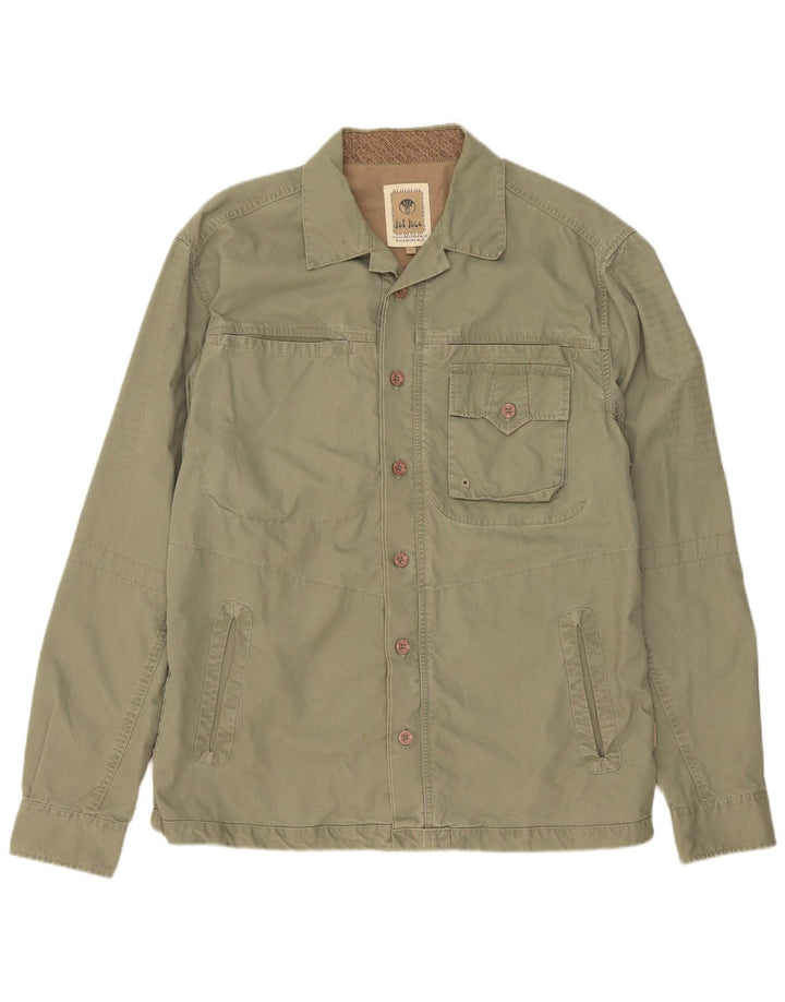 Fat Face Herre Utility Jacket UK 38 Medium Khaki Cotton