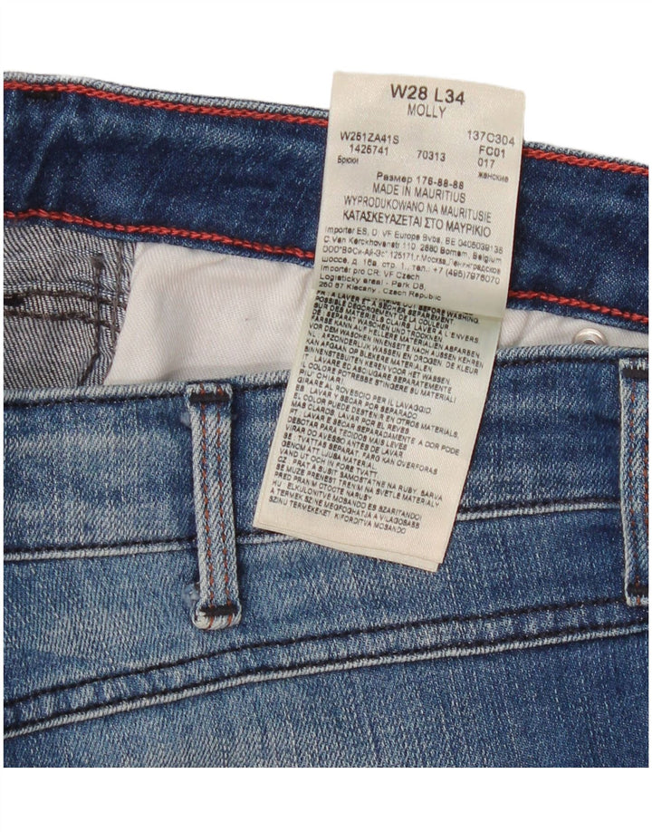 Wrangler Dame Molly Slim Jeans W28 L34 Blå Bomuld