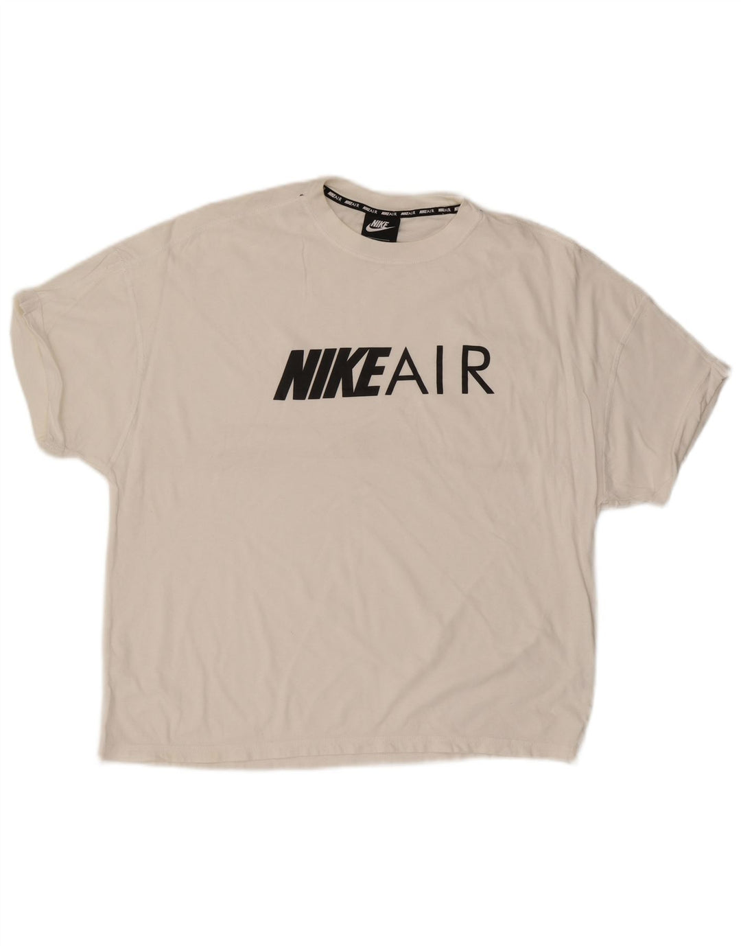 NIKE Grafisk T-shirt top mellem hvid bomuld til mænd
