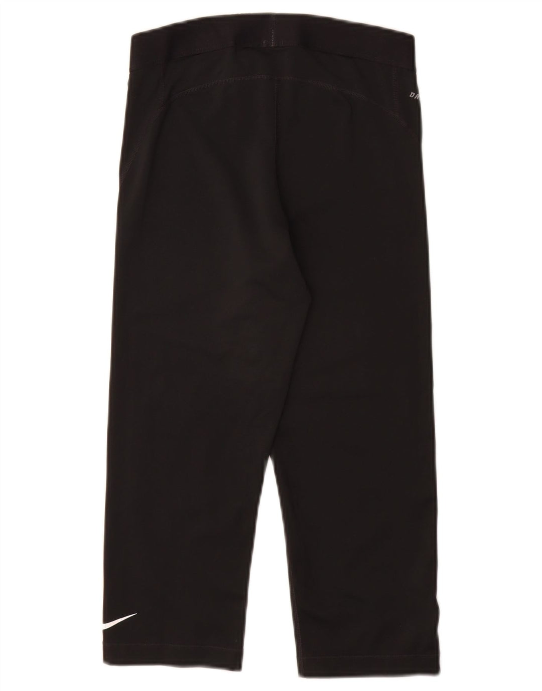 NIKE Dame Dri Fit Grafiske Capri Leggings UK 12 Medium Sort Polyester