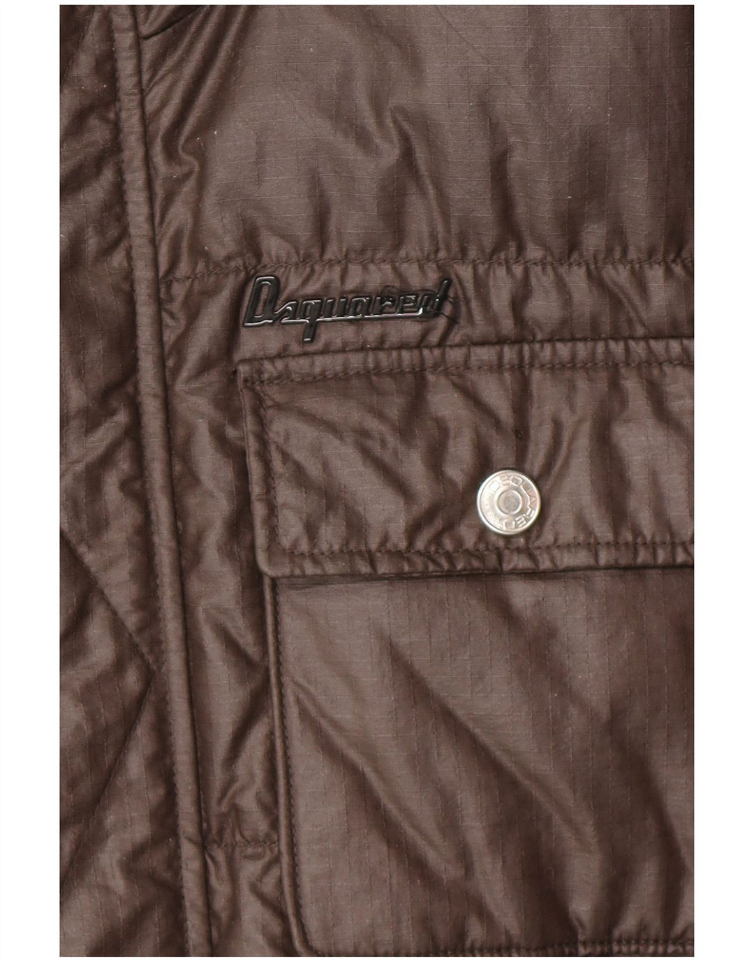 Dsquared Herre lynlås polstret jakke IT 48 Medium Brown Designer