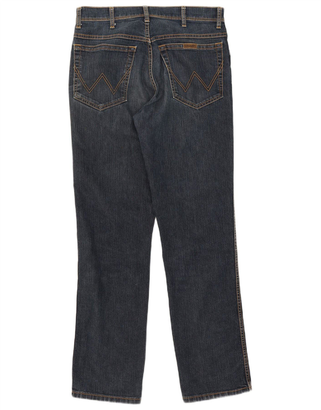 Wrangler Womens Regular Fit Straight Jeans W33 L32 Marineblå Bomuld