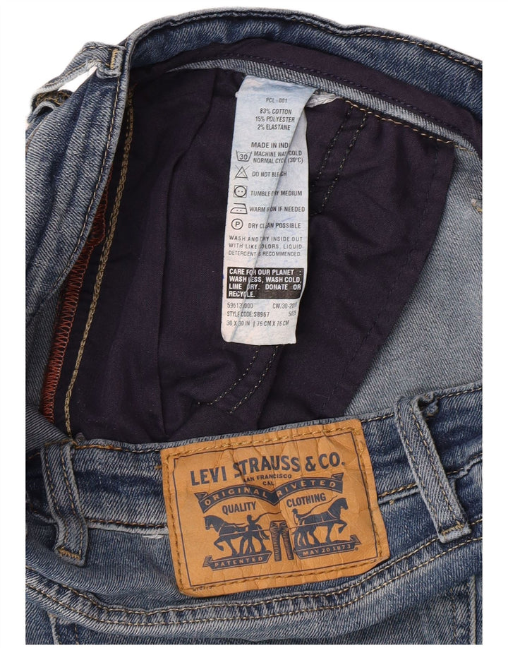 Levi's lige jeans til kvinder W30 L25 blå bomuld