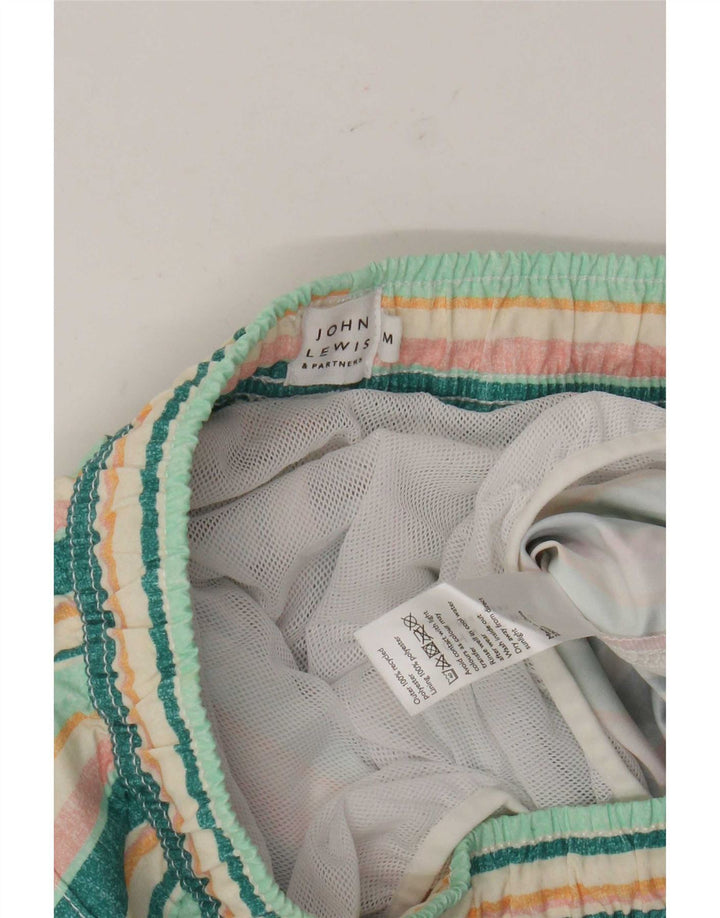 John Lewis Badeshorts til mænd mellemgrøn stribet polyester