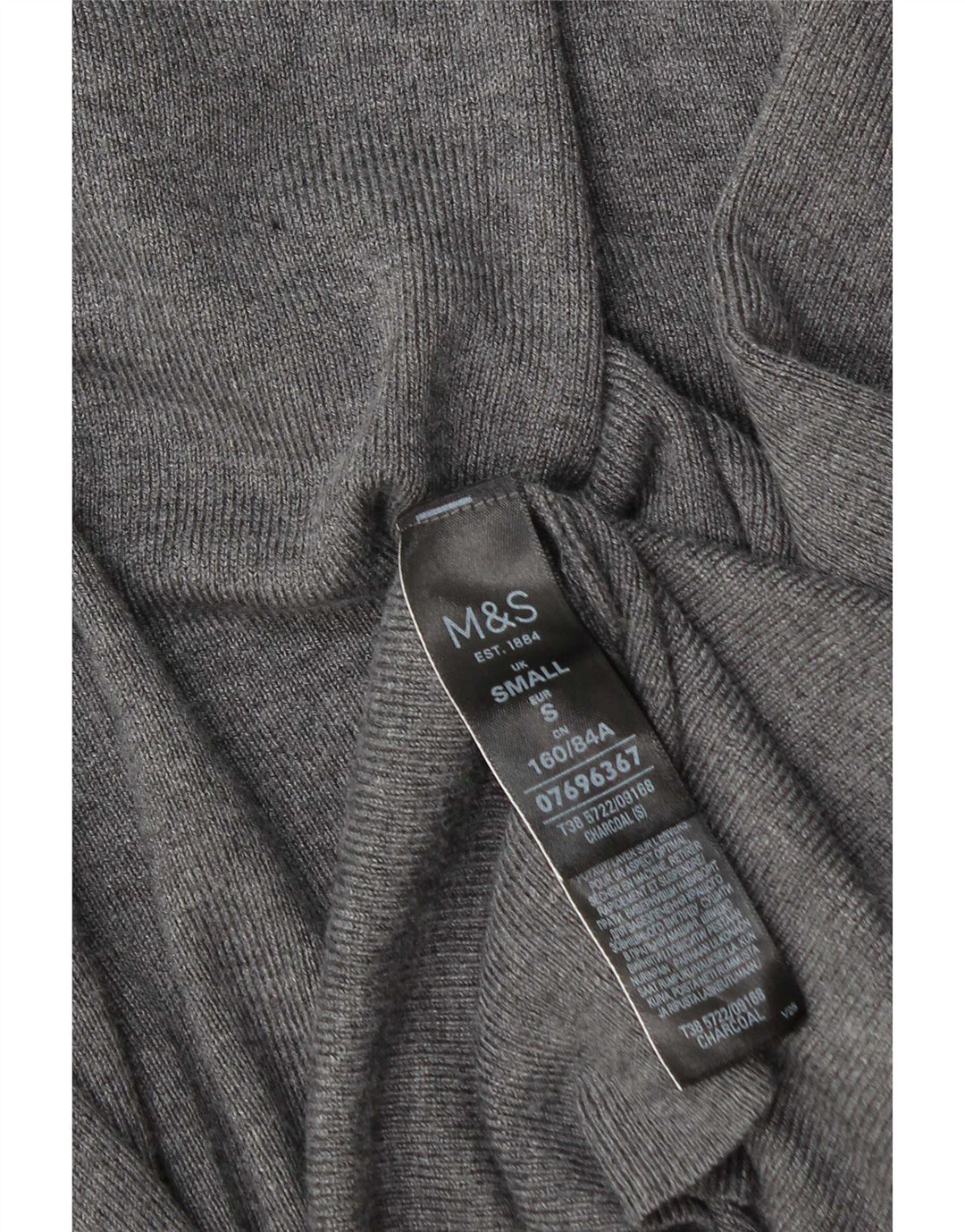 Marks & Spencer Dame Longline Åben Cardigan Sweater UK 10 Small Grey