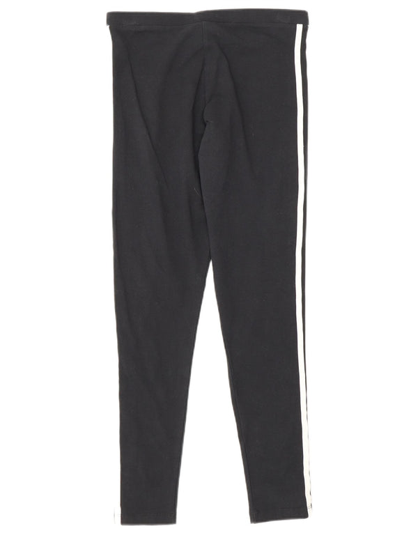 Adidas Dame Leggings UK 10 Small Black Bomuld