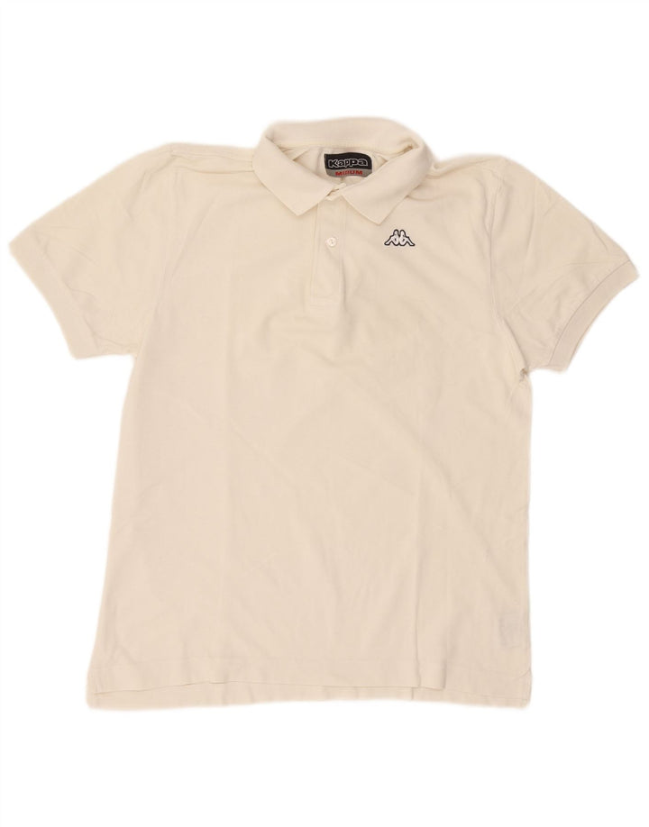 Kappa herre poloshirt Medium Off White Bomuld