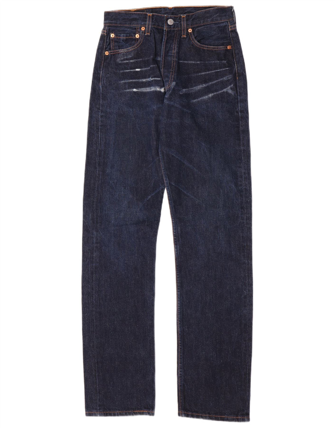 Levi's Herre 501 Straight Jeans W28 L34 Marineblå Bomuld