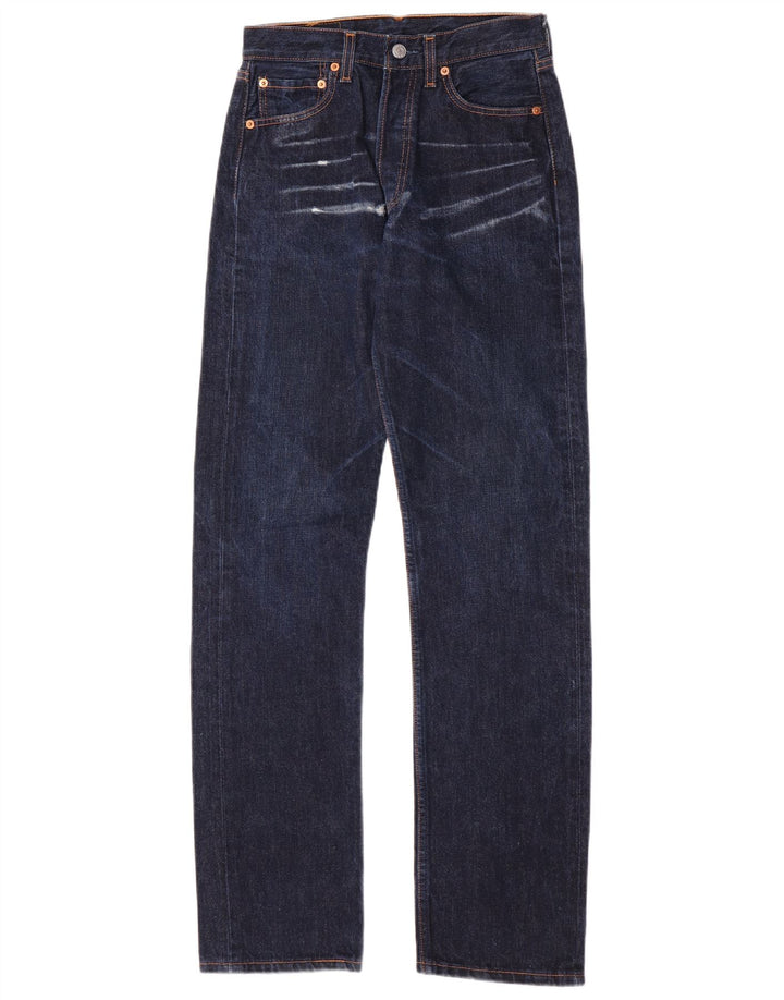 Levi's Herre 501 Straight Jeans W28 L34 Marineblå Bomuld