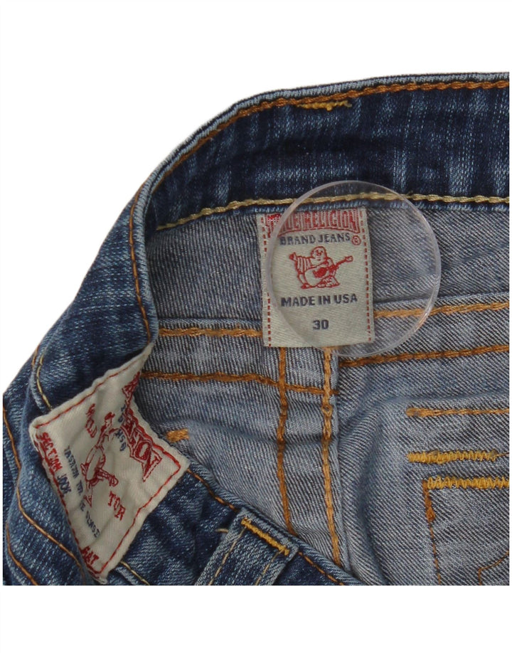 TRUE RELIGION Dame Slim Jeans W30 L30 Blå Bomuld
