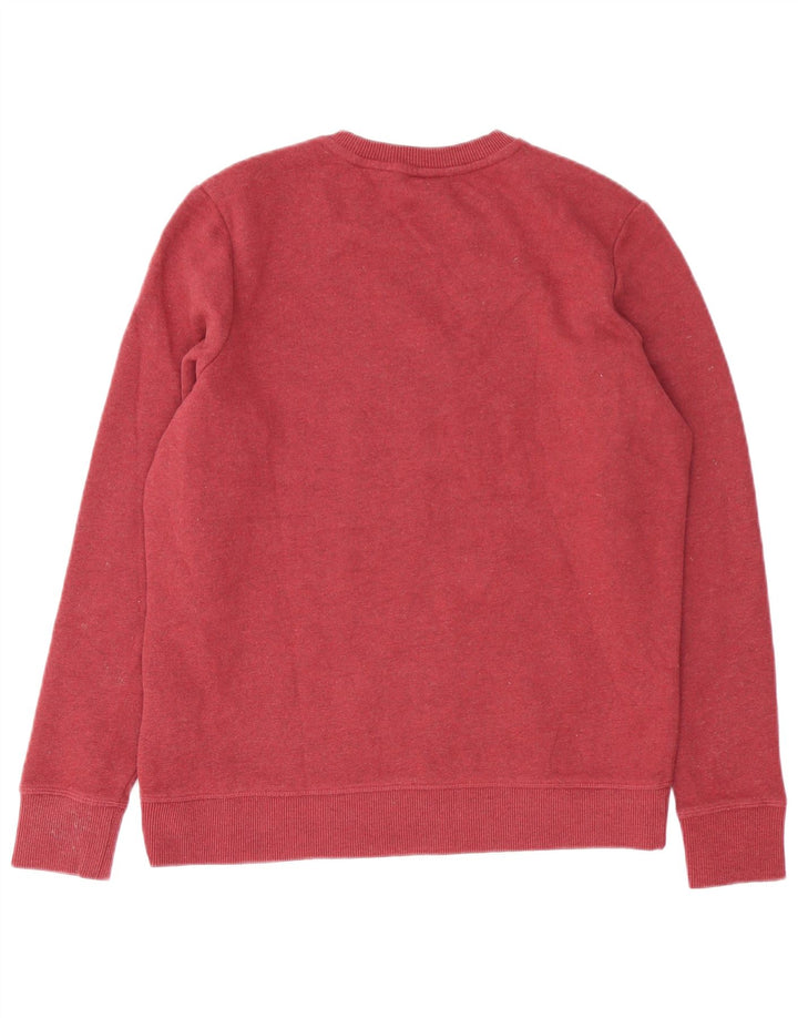 Superdry Womens Oversized Sweatshirt Jumper UK 10 Small Bourgogne Bomuld