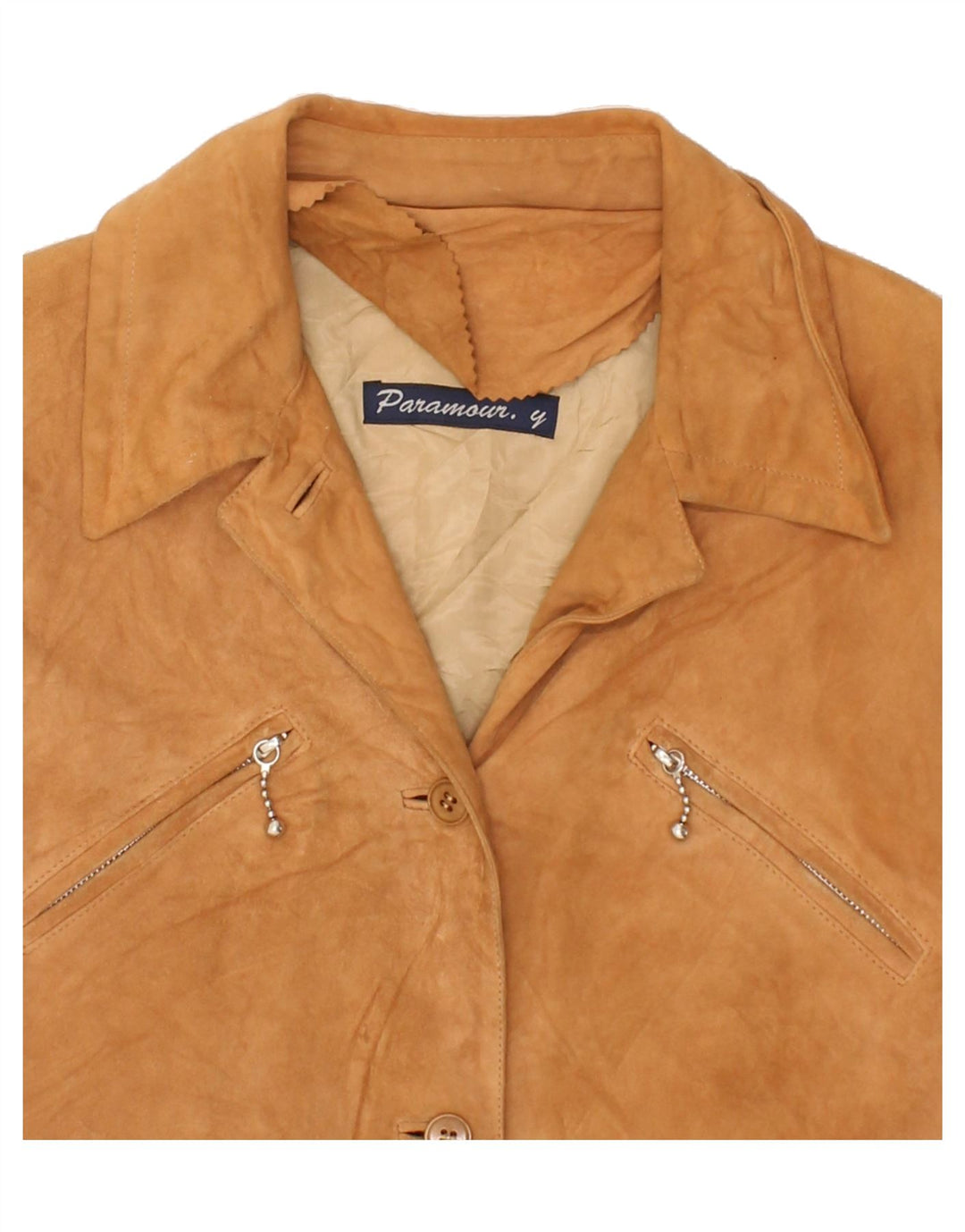 VINTAGE Womens Leather Jacket IT 42 Medium Brown Leather Vintage Vintage and Second-Hand Vintage from Messina Hembry 