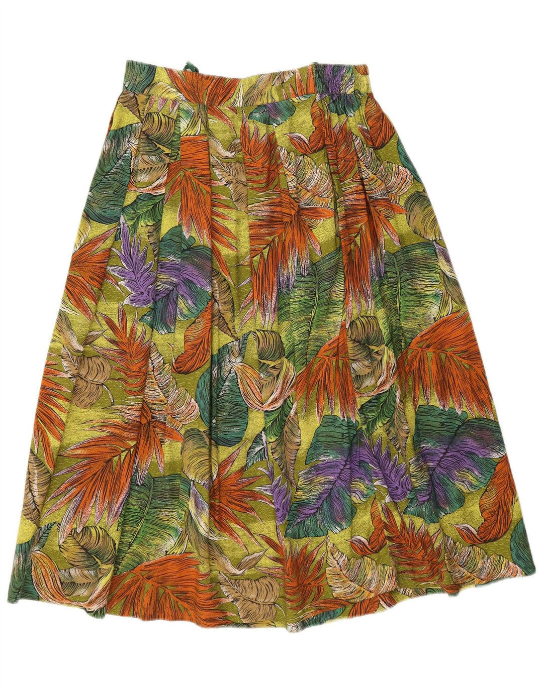 VINTAGE Womens Pleated A-Line Skirt IT 42 Medium W30 Multicoloured Floral