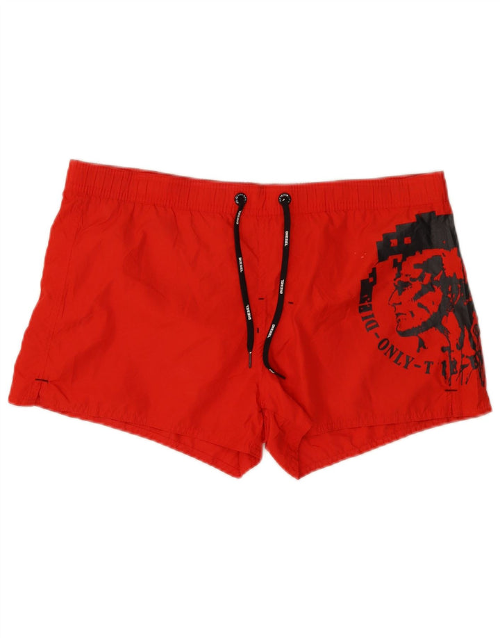 Diesel Herre grafiske svømmeshorts Medium Rød Polyester