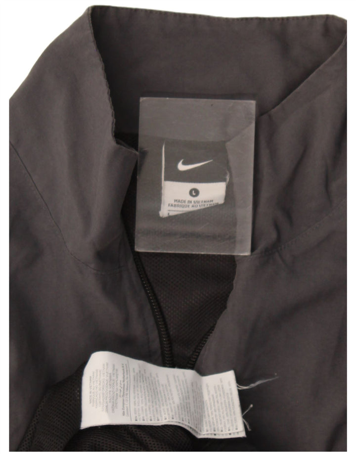 Nike træningsdragt til mænd, topjakke, stor grå farveblok polyester