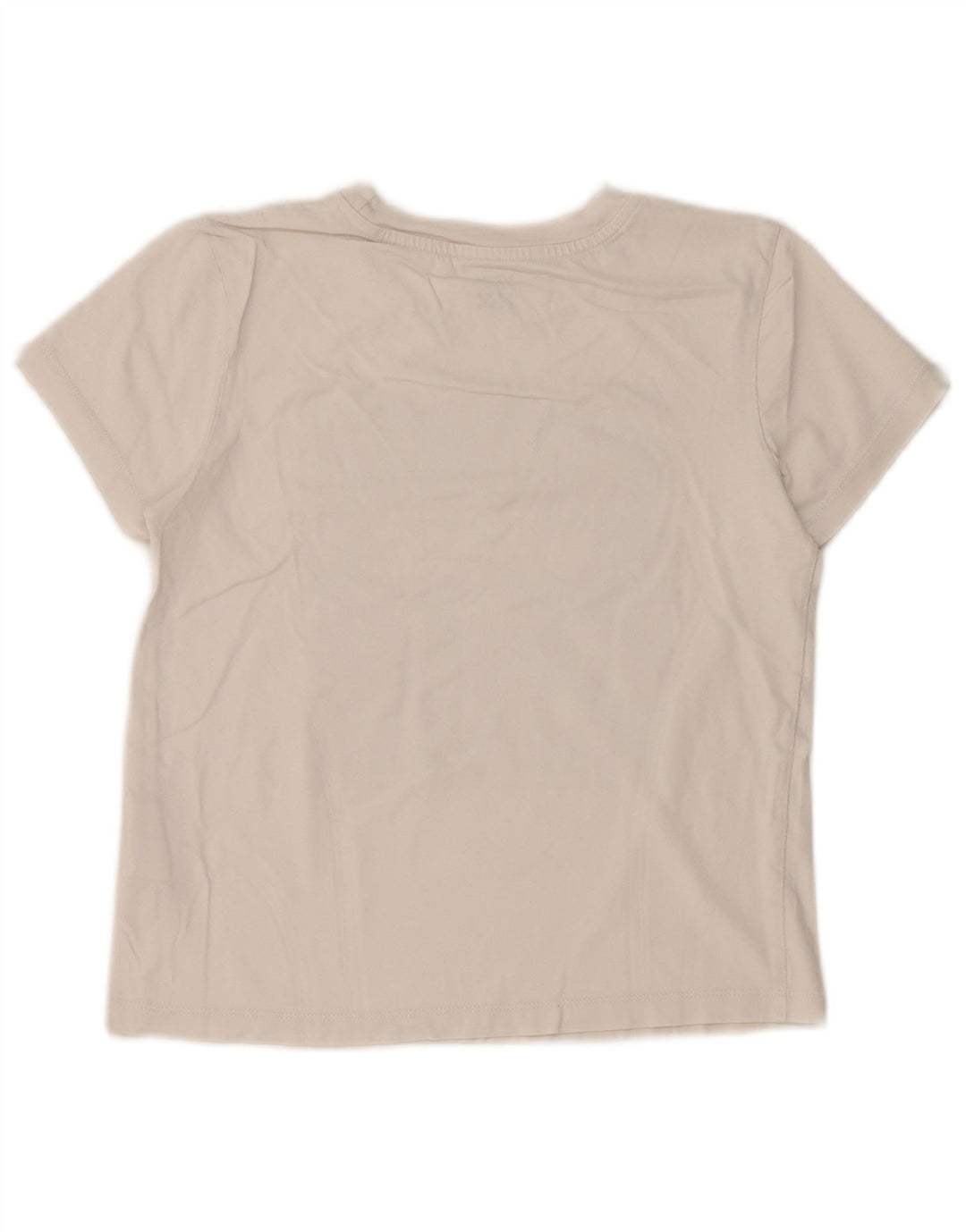 VANS Dame Crop Grafisk T-Shirt Top UK 6 XS Hvid Bomuld